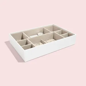 Stackers Supersize 11 Compartment Deep Jewellery Tray White