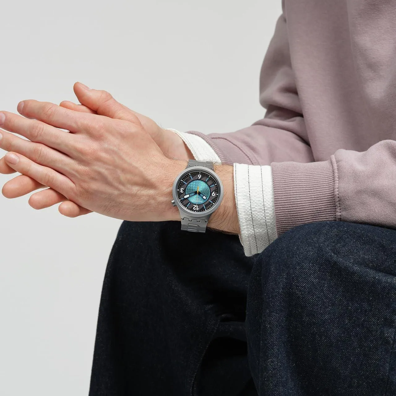 Swatch Frostbloom Stainless Steel Quartz Watch
