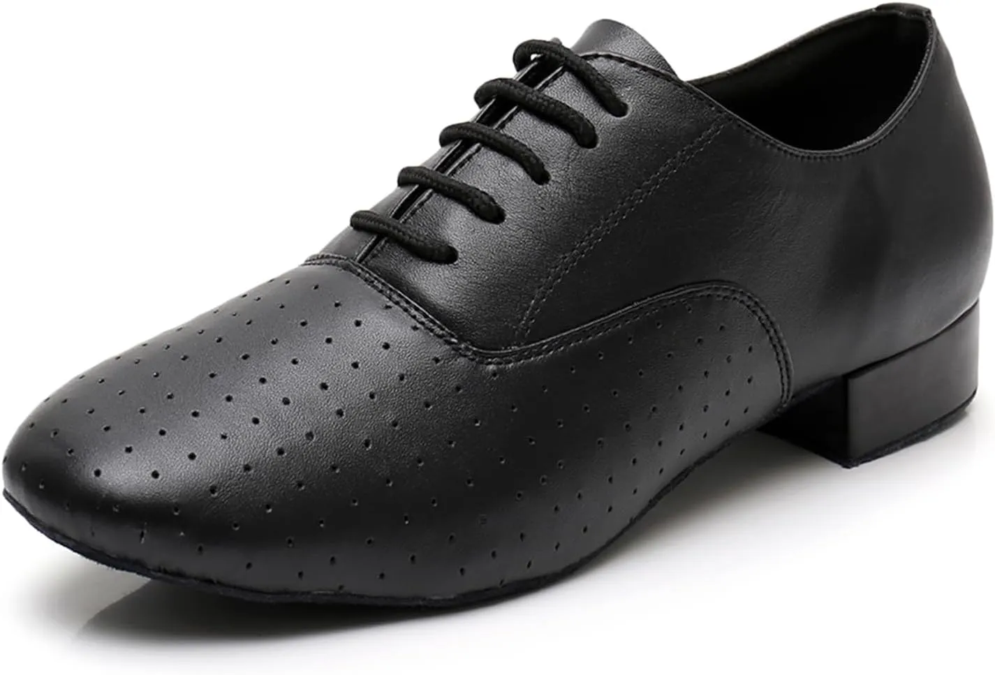 SWDZM Mens Leather Ballroom Latin Dance Shoes Modern Salsa Tango Dancing Shoes Suede Sole