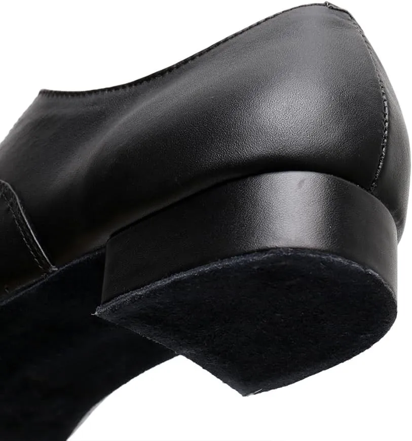 SWDZM Mens Leather Ballroom Latin Dance Shoes Modern Salsa Tango Dancing Shoes Suede Sole