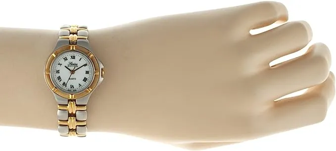Swiss Edition Women's Bracelet Watch- Sport Bezel-Two-Tone Gold Plated