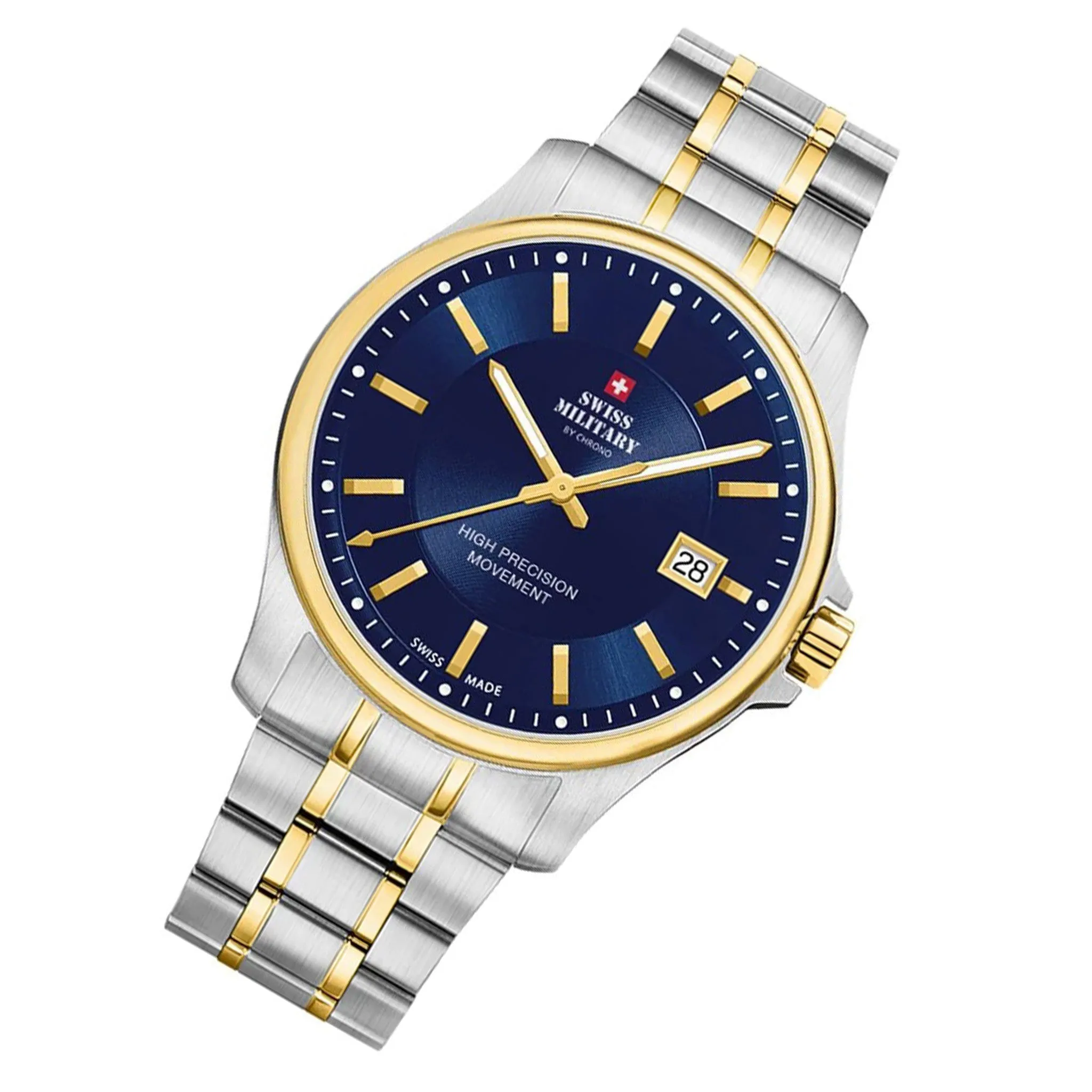 Swiss Military Two-tone Steel Blue Dial Men's Watch  - SM30200.06