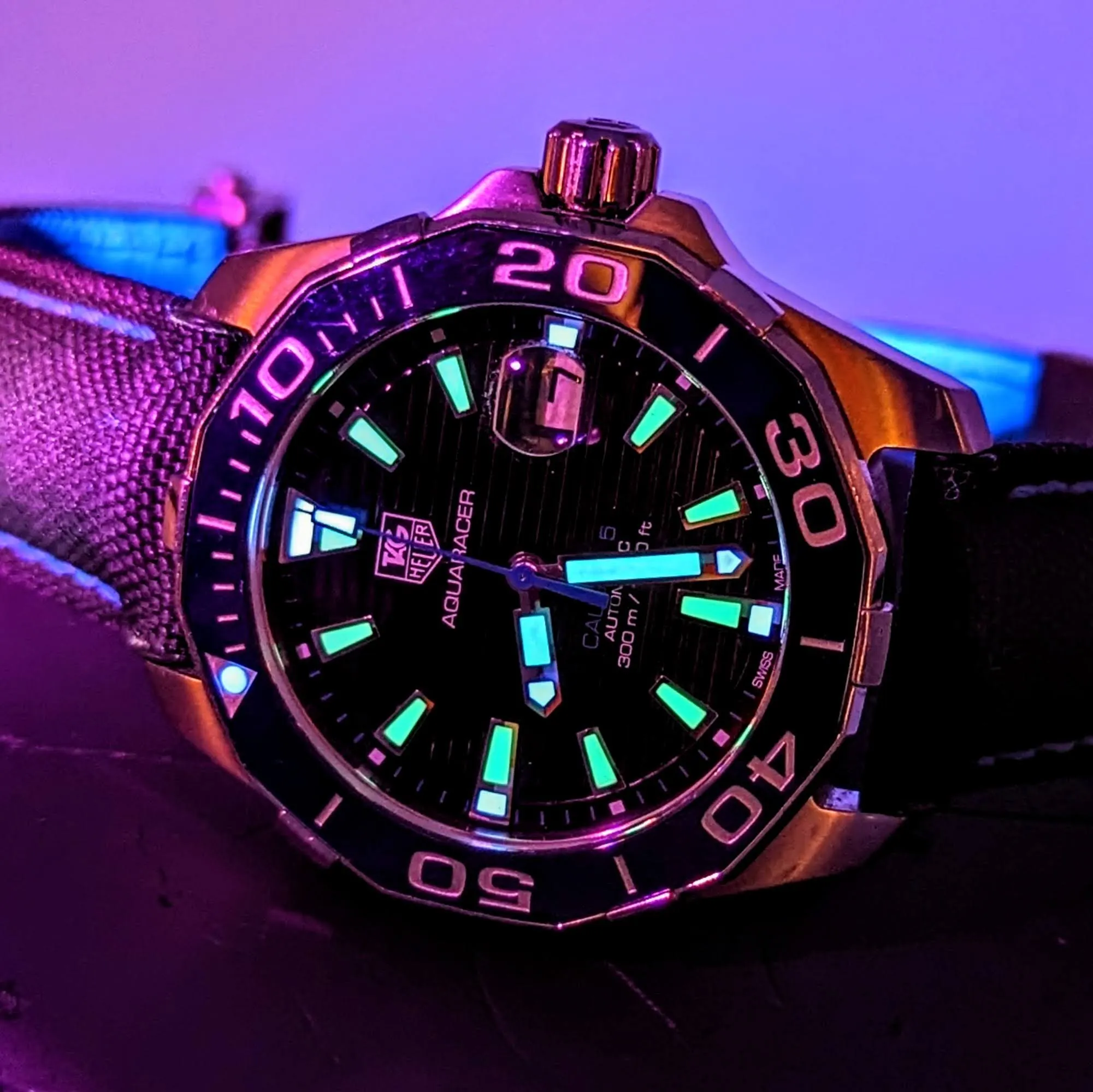 TAG HEUER Aquaracer Wristwatch Cal 5 Automatic Dive Rotating Bezel Watch