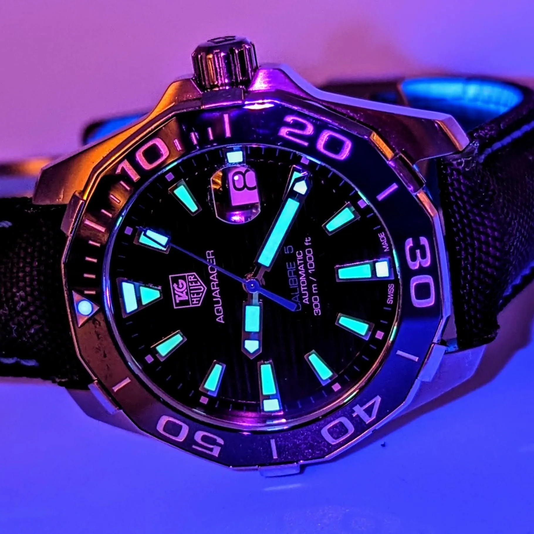 TAG HEUER Aquaracer Wristwatch Cal 5 Automatic Dive Rotating Bezel Watch