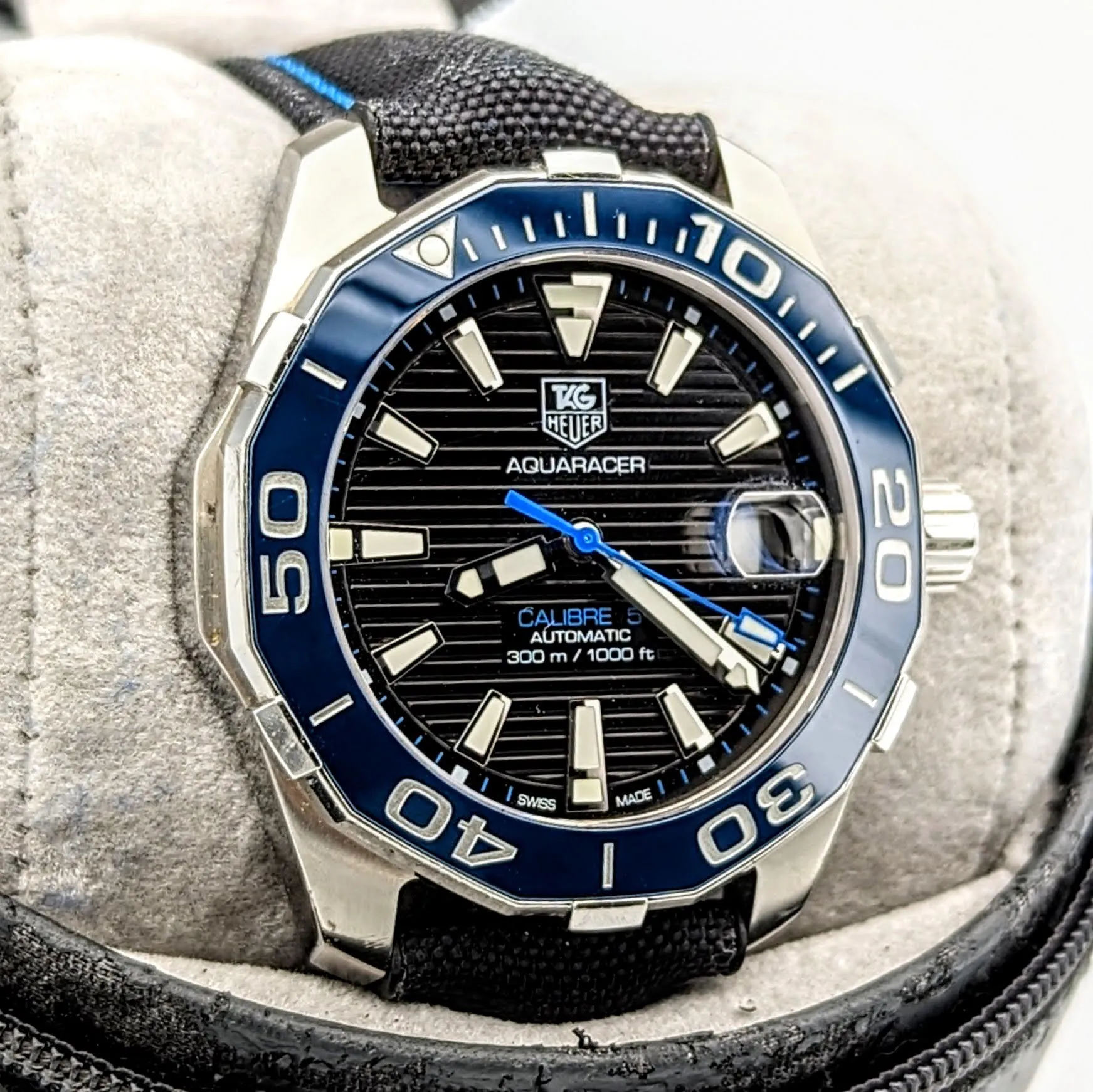 TAG HEUER Aquaracer Wristwatch Cal 5 Automatic Dive Rotating Bezel Watch