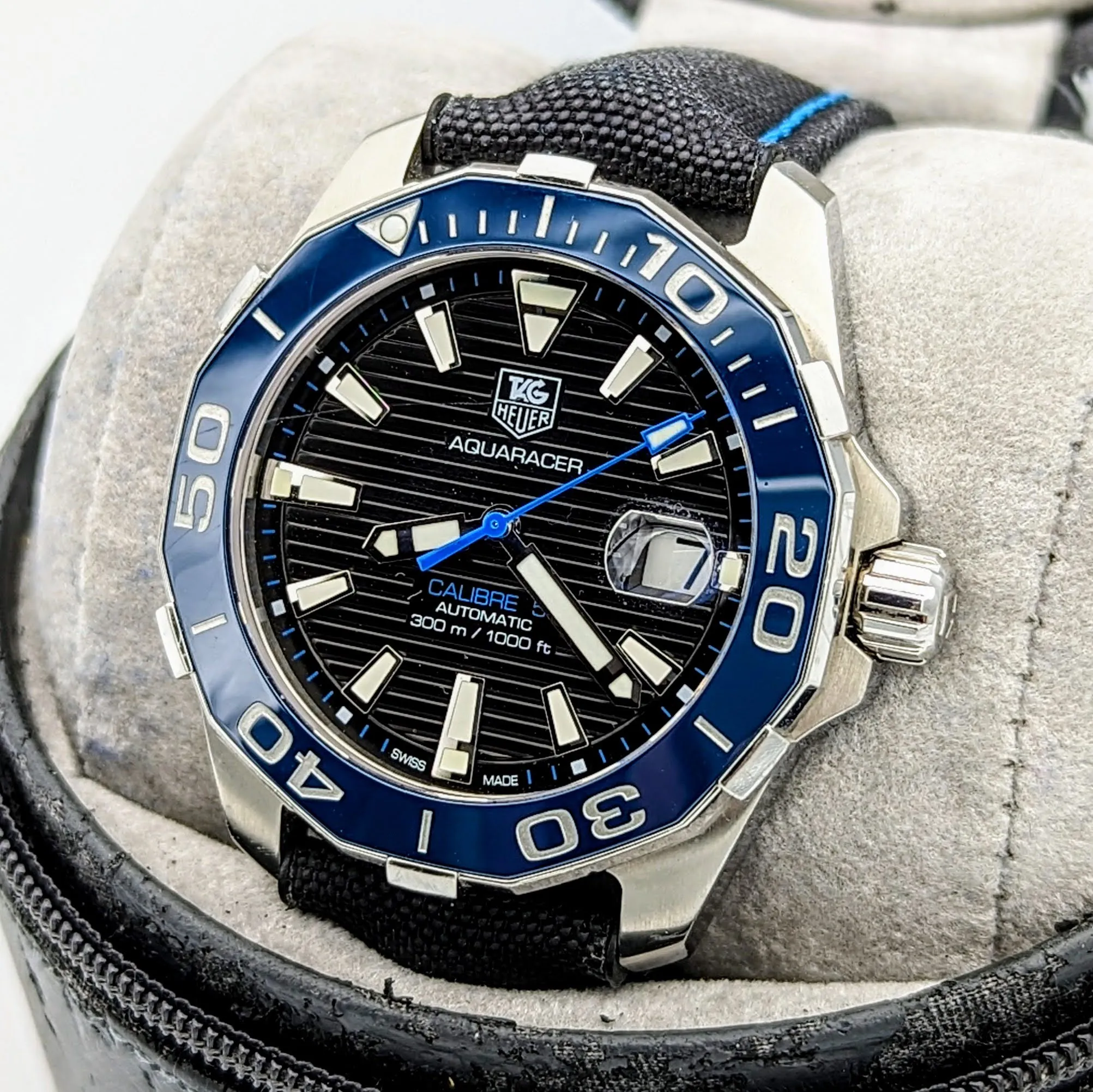 TAG HEUER Aquaracer Wristwatch Cal 5 Automatic Dive Rotating Bezel Watch