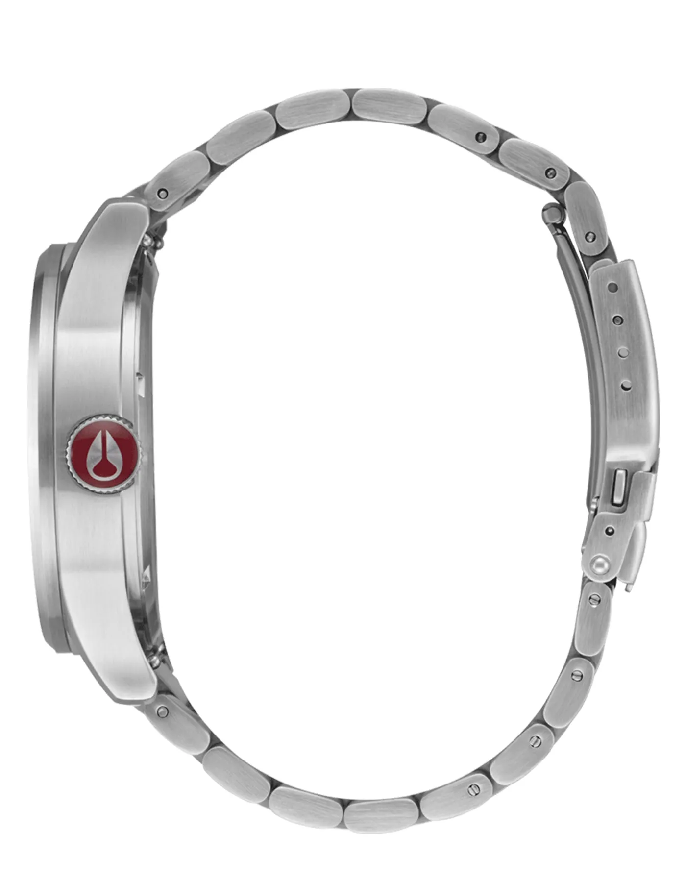 The Sentry SS Silver/Cranberry Watch