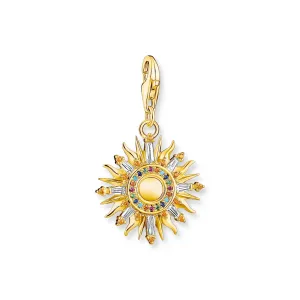 THOMAS SABO Charm Pendant Sun Gold Multicoloured Stones