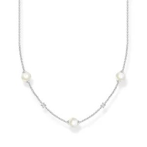 Thomas Sabo Necklace pearls and white stones silver
