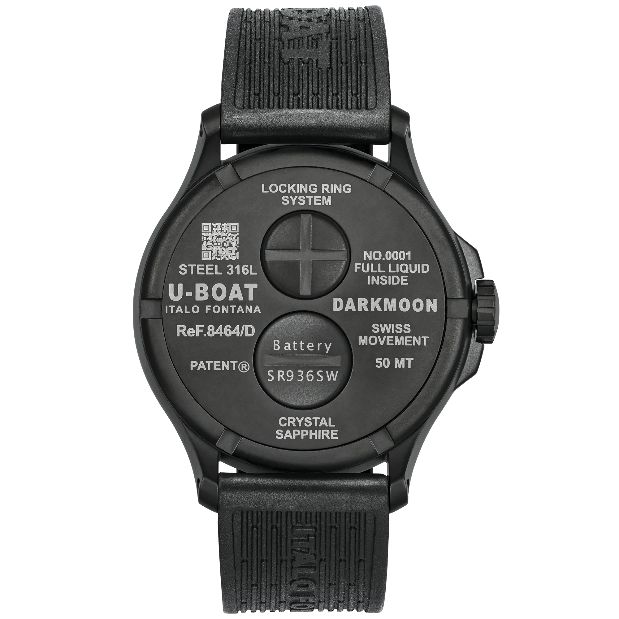 U-Boat Men's Watch Darkmoon Black 8464/D