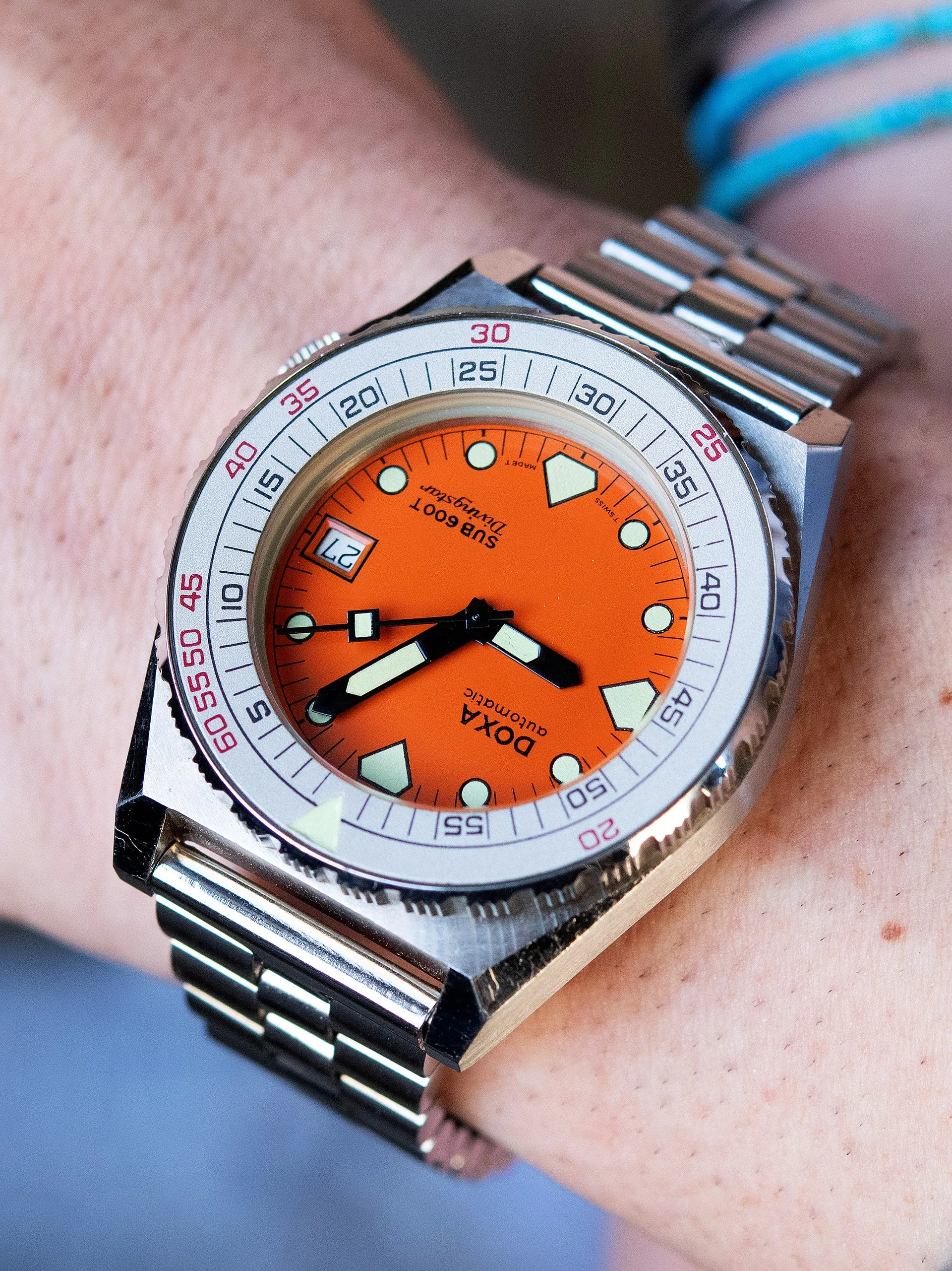*Unpolished* 1980s DOXA Sub 600T Divingstar (Ref. 4653) Orange Dial "Aubrey Era"
