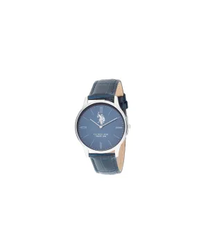 US POLO MEN JEREMY DARK BLUE CROCO LEATHER STRAP