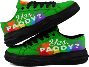 Vibrant Rainbow LGBTQ  Pride Platform Sneakers for Women, Mens Colorful Chunky Canvas Shoes Trainers Casual Footwear