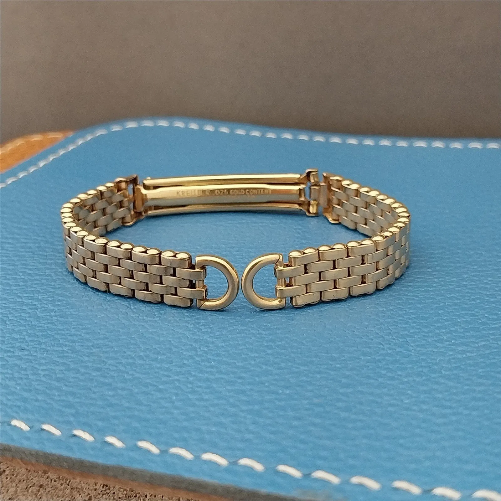 Vintage Kreisler Yellow Gold-Filled Ladies Mesh 1950s Unused Watch Band