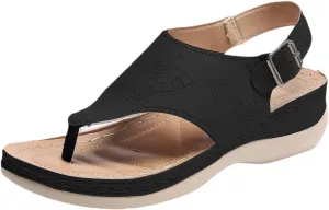 Wedge Sandals for Women 2025 Lightweight Comfortable Orthopedic Sandals Breathable Walking Slippers with Arch Support Dressy Open Toe Sandal Casual Non-Slip Summer Beach Dress Shoes