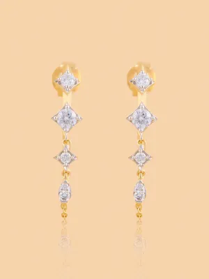 Westside X Pome Chain Hoop Earrings with Lab Diamond Accents