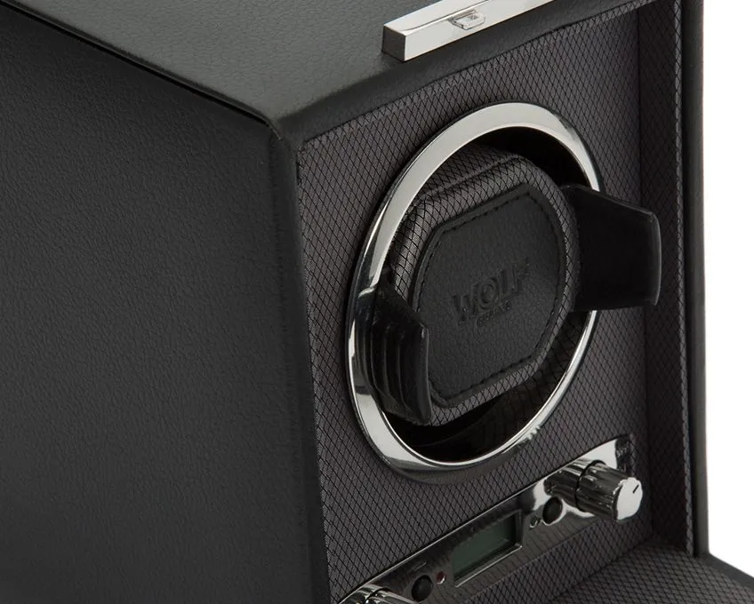 WOLF Viceroy Single Watch Winder With Cover Black  - Module 2.7 456002