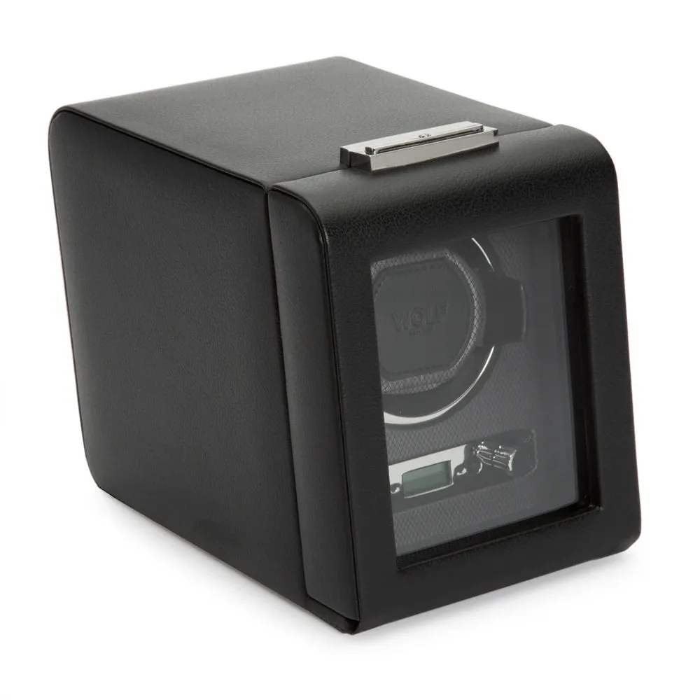 WOLF Viceroy Single Watch Winder With Cover Black  - Module 2.7 456002