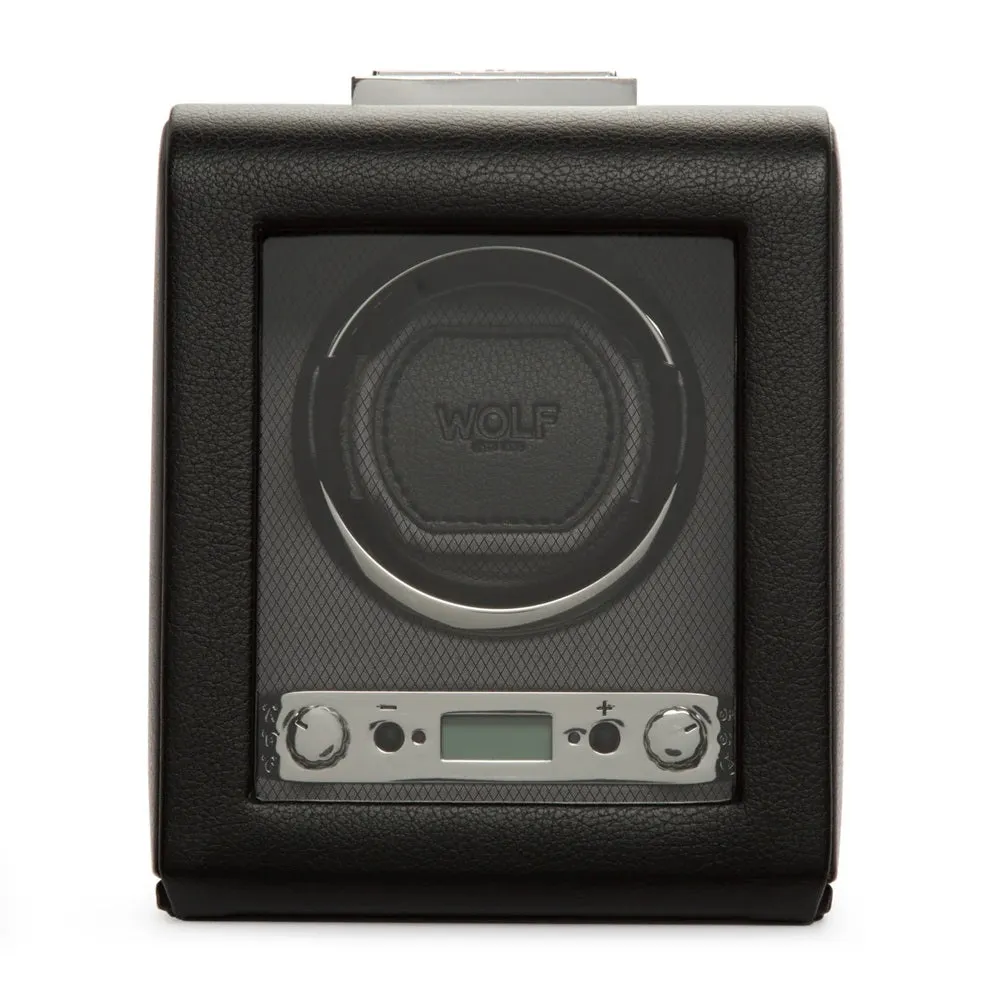 WOLF Viceroy Single Watch Winder With Cover Black  - Module 2.7 456002