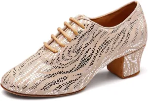 Women Latin Dance Shoes Ballroom Lace-up Practice Social Dance Modern Salsa Dancing Shoes