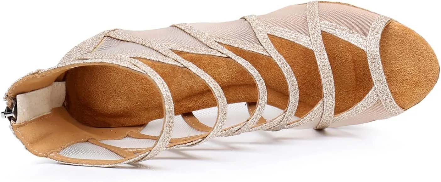 Women's Fashion Open Toe Ballroom Dance Boots Modern Party Wedding Performance Dance Shoes