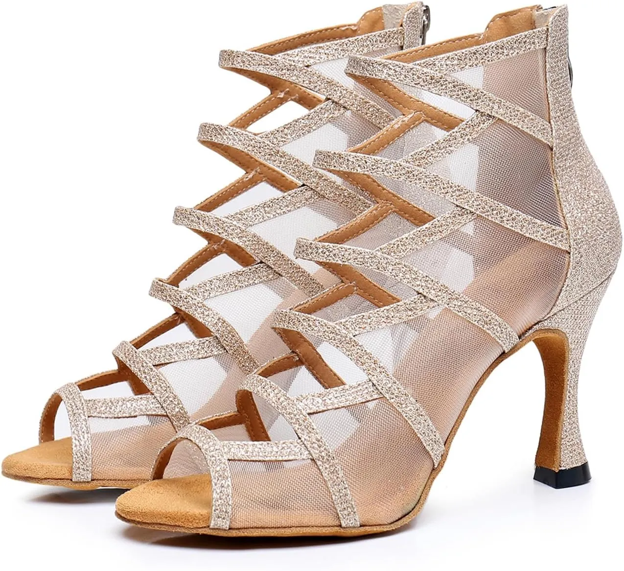 Women's Fashion Open Toe Ballroom Dance Boots Modern Party Wedding Performance Dance Shoes