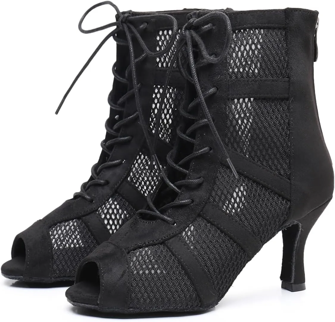 Women's Fashion Open Toe Ballroom Dance Boots Modern Party Wedding Performance Dance Shoes