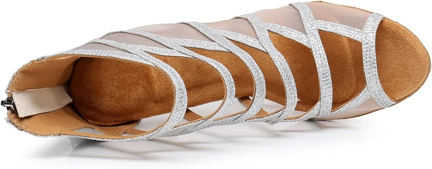 Women's Fashion Open Toe Ballroom Dance Boots Modern Party Wedding Performance Dance Shoes
